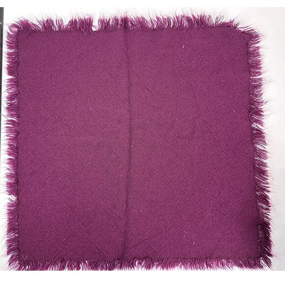 Set of 4 17" Square Fringe Cloth Napkins Purple - Picture 5 of 7